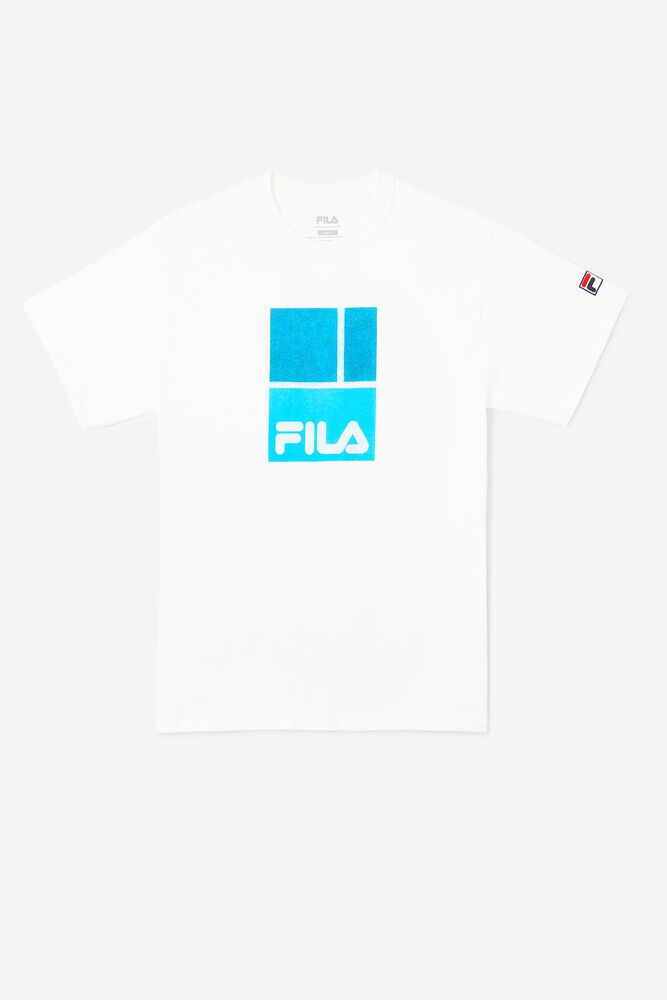 Fila T-Shirt Mens White - Aussie - Philippines 0581673-CL